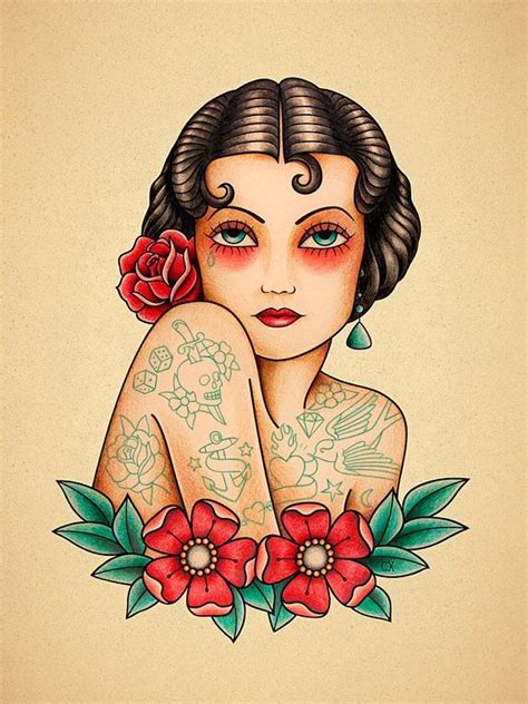 1950 pin up tattoo|pin up girl tattoo drawing.